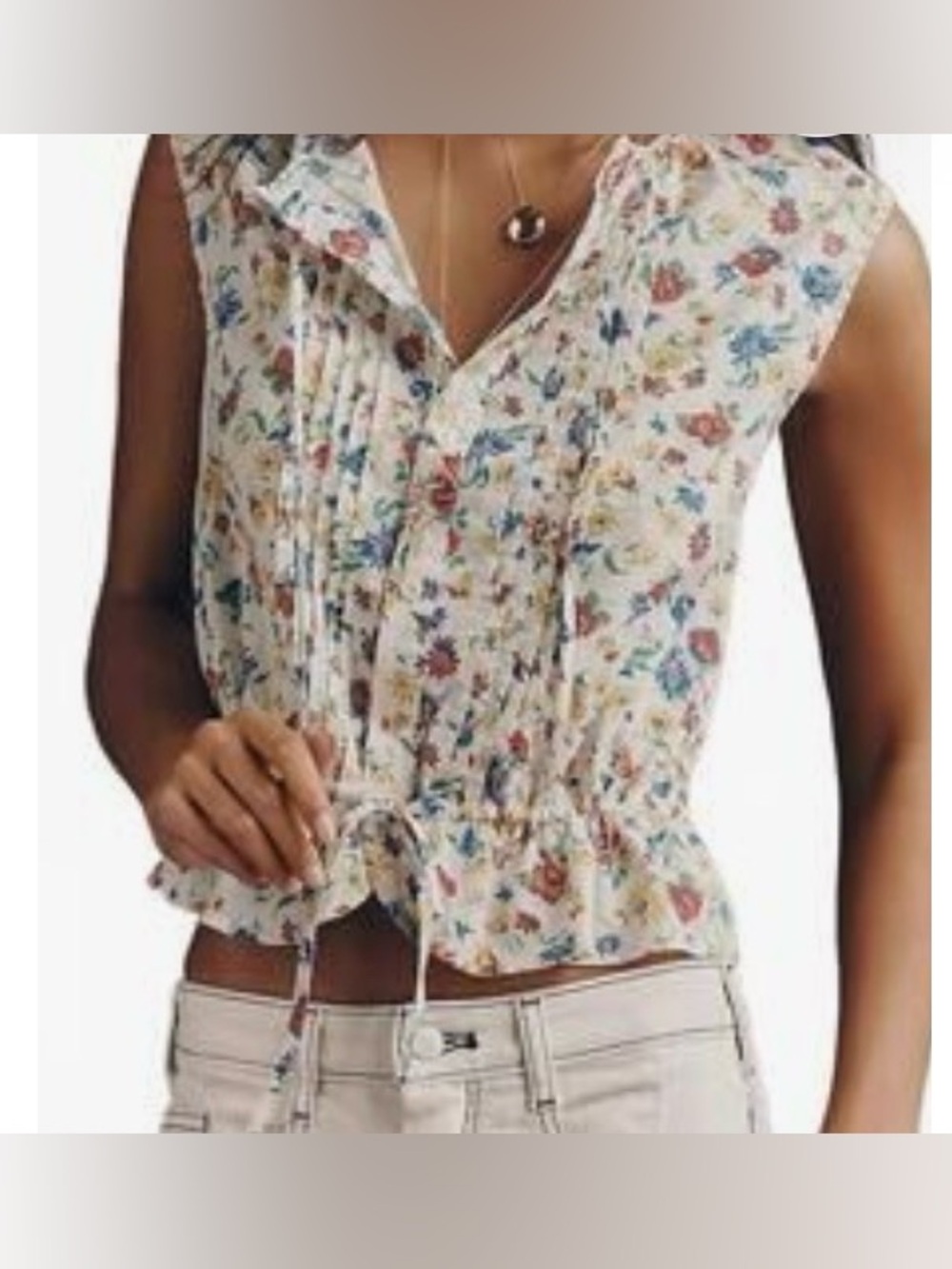 MOTHER the love letter tank in rose bowl Medium